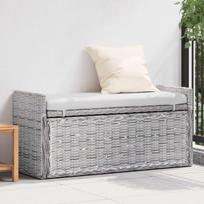 Laikymo suolas su pagalve Balta plauna 110 x 40 x 50 cm Ratanas