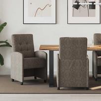 Valgomojo Kėdės su Ratukais 2 pcs Tamsiai pilka 58 x 67 x 97 cm