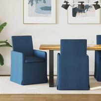Valgomojo kėdės 2 pcs Mėlyna 57 x 67 x 95 cm audinys