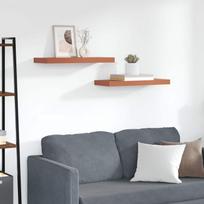 Sieninė lentyna 2 pcs Raudona 60 x 23 x 4 cm Apdirbta mediena
