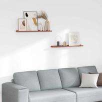 Sieninė lentyna 2 pcs Raudona 80 x 9 x 3 cm Apdirbta mediena