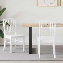 Valgomojo kėdės 2 pcs Balta 50 x 52,5 x 91 cm