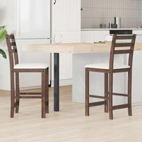 Valgomojo kėdės 2 pcs Šviesiai rudas 40 x 47,5 x 99,5 cm