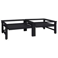 Skalbyklės pjedestalas 2 pcs Juoda 124,5 x 61,5 x 32,5 cm