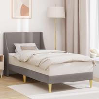 Lovos rėmas su galvūgalio Taupe 90 x 200 cm audinys