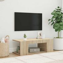 Televizoriaus spintelė su LED apšvietimu, ąžuolo, 90x39x30cm