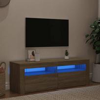 Televizoriaus spintelė su LED apšvietimu, ąžuolo, 120x35x40cm