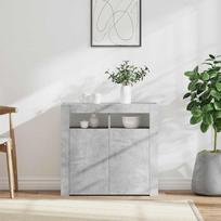 Šoninė spintelė su LED apšvietimu, betono pilka, 80x35x75cm
