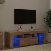 Televizoriaus spintelė su LED apšvietimu, ąžuolo, 120x35x40cm