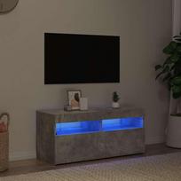 TV spintelė su LED apšvietimu, betono pilka, 90x35x40cm