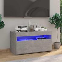 Televizoriaus spintelė su LED apšvietimu, betono, 75x35x40cm