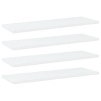Knygų lentynos plokštės, 4vnt., baltos, 60x20x1,5cm, MDP