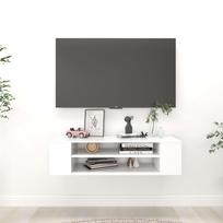 Pakabinama TV spintelė, balta, 100x30x26,5cm, mediena