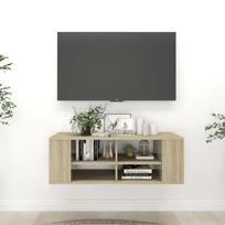 Sieninė TV spintelė, ąžuolo, 102x35x35cm, apdirbta mediena