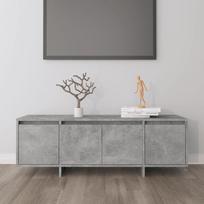 Televizoriaus spintelė, betono, 120x30x40,5cm, apdirbta mediena