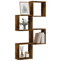 Wall Cube lentynos 4 vnt Rūkytas ąžuolas 30x15x30 cm