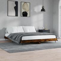 Lovos rėmas be čiužinio, dūminio ąžuolo, 150x200cm, mediena