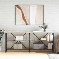 Konsolinis staliukas, ąžuolo, 180x30x75cm, mediena/geležis