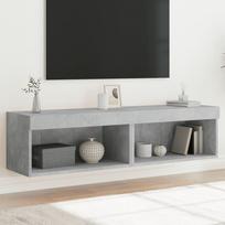 TV spintelės su LED lemputėmis, 2vnt., betono, 60x30x30cm