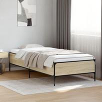 Lovos rėmas, ąžuolo, 75x190cm, apdirbta mediena ir metalas