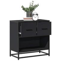 naktinė spintelė Juoda 60x31x60 cm Mediena ir metalas