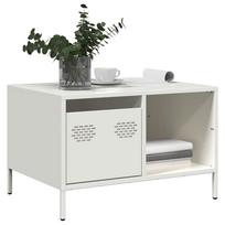 kavos staliukas baltas 68,5x50x43,5 cm šaltai valcuotas plienas