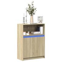 Šoninė spintelė su LED, ąžuolo, 72x34x100cm, apdirbta mediena