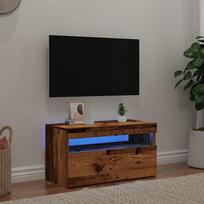 Televizoriaus spintelė su LED, medienos, 75x35x40cm, mediena