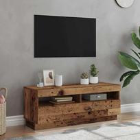 Televizoriaus spintelė su LED, medienos, 100x35x40cm, mediena