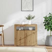 Šoninė spintelė su LED, artisano, 80x35x75cm, apdirbta mediena