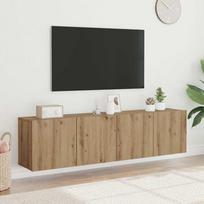 Sieninės TV spintelės, 2vnt., artisano ąžuolo, 80x30x41cm