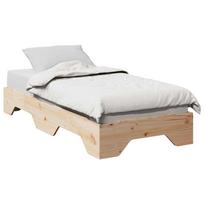 lovos rėmas be čiužinio, sukraunamas 75x190 cm medžio masyvo