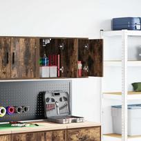 sieninės garažo spintos, 2vnt., dūminės, mediena