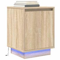 naktinė spintelė su LED lemputėmis Sonoma ąžuolas 38x34x50 cm