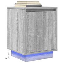 naktinė spintelė su LED lemputėmis Pilka Sonoma 38x34x50 cm