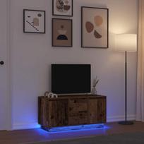 Televizoriaus spintelė su LED, medienos, 100x41x50 cm