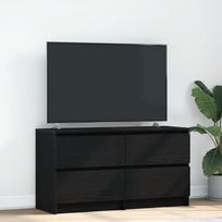 Televizoriaus spintelė, juodos spalvos, 100x35x54 cm, mediena