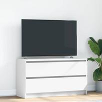 Televizoriaus spintelė, balta, 100x35x54 cm, apdirbta mediena