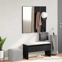 Prieškambario baldų komplektas su stalčių 4 pcs Juodas ąžuolas