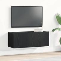 Televizoriaus spintelė 2 pcs Juodas ąžuolas 80 x 30 x 30 cm