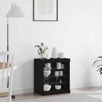 LED Bufetas Juodas ąžuolas 60,5 x 37 x 67 cm Apdirbta mediena