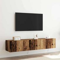 TV sieninė spintelė 2 pcs Senovinis medis 80 x 35 x 31 cm