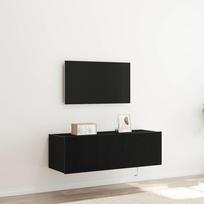 TV sieninė spintelė 2 pcs Juodas ąžuolas 100 x 35 x 31 cm