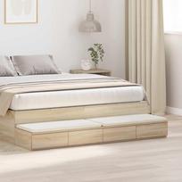 Lovos stalčiai su stalčių Sonoma ąžuolas 160 x 36,5 x 16,5 cm