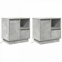 Šalia lovos spintelė 2 pcs Betono pilka 50 x 34,5 x 50 cm