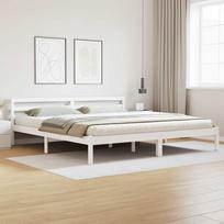 Lovos rėmas Balta 215,5 x 185,5 x 69,5 cm Kietas pušies medis