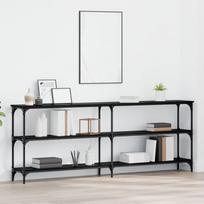 Konsolinis stalas juoda ąžuolo 200 x 29 x 75 cm