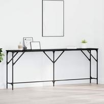 Konsolinis stalas juoda ąžuolo 200 x 29 x 75 cm