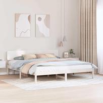 Lovos rėmas Balta 180 x 200 cm Kietos pušies mediena