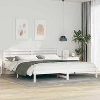 Lovos rėmas Balta 200 x 220 cm Kietos pušies mediena